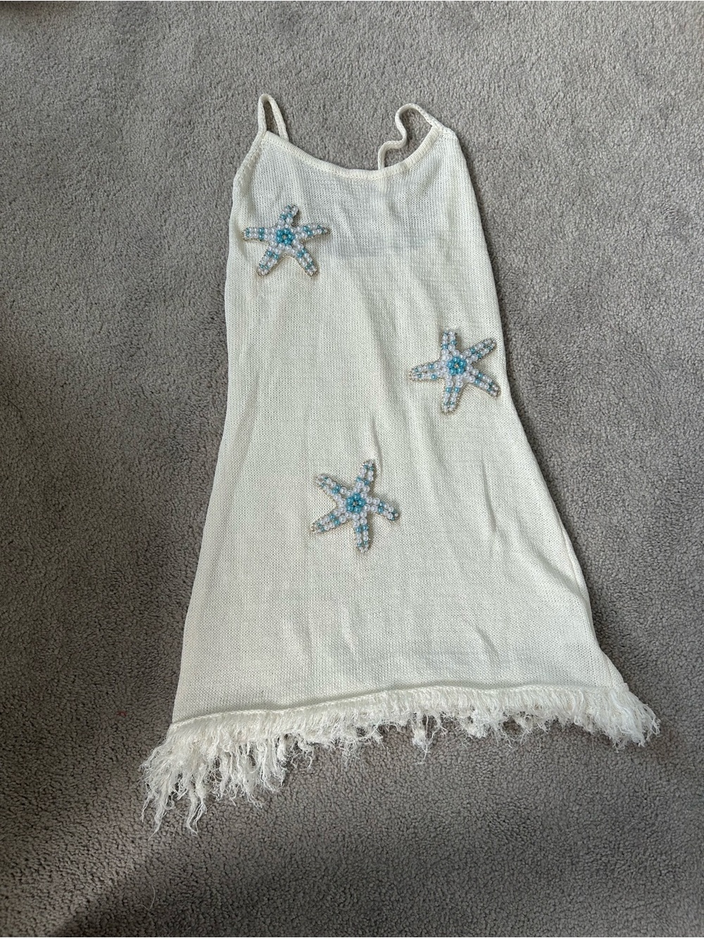 White Tank Dress with Starfish